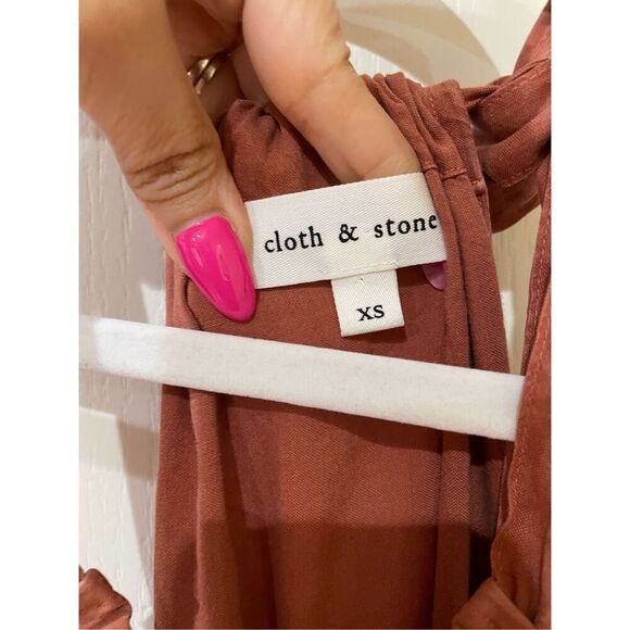 Anthropologie Cloth & Stone Tiered Halter Midi Dress Size XS - Picture 9 of 9